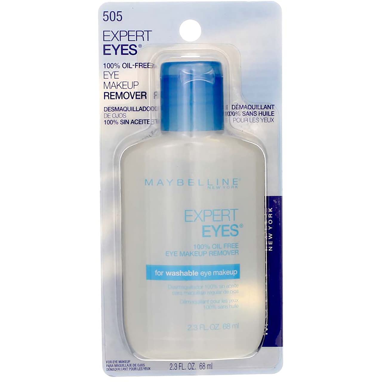 Two bottles of Maybelline Expert Eyes Oil Free Eye Makeup Remover side by side