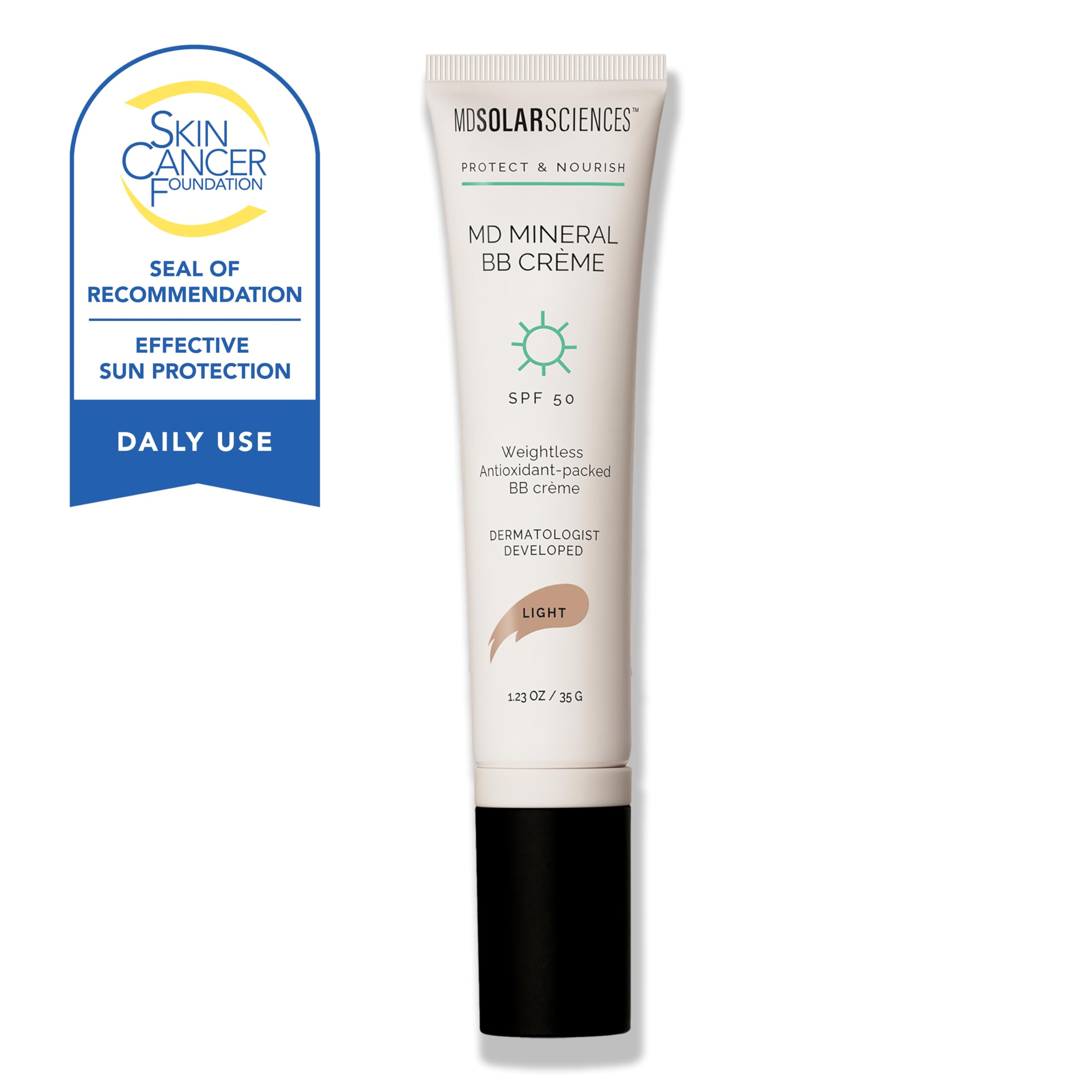 MDSolarSciences tinted matte BB cream tube back label details