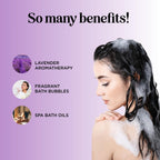 Maple Holistics relaxing bubble bath rich foaming texture in bathtub