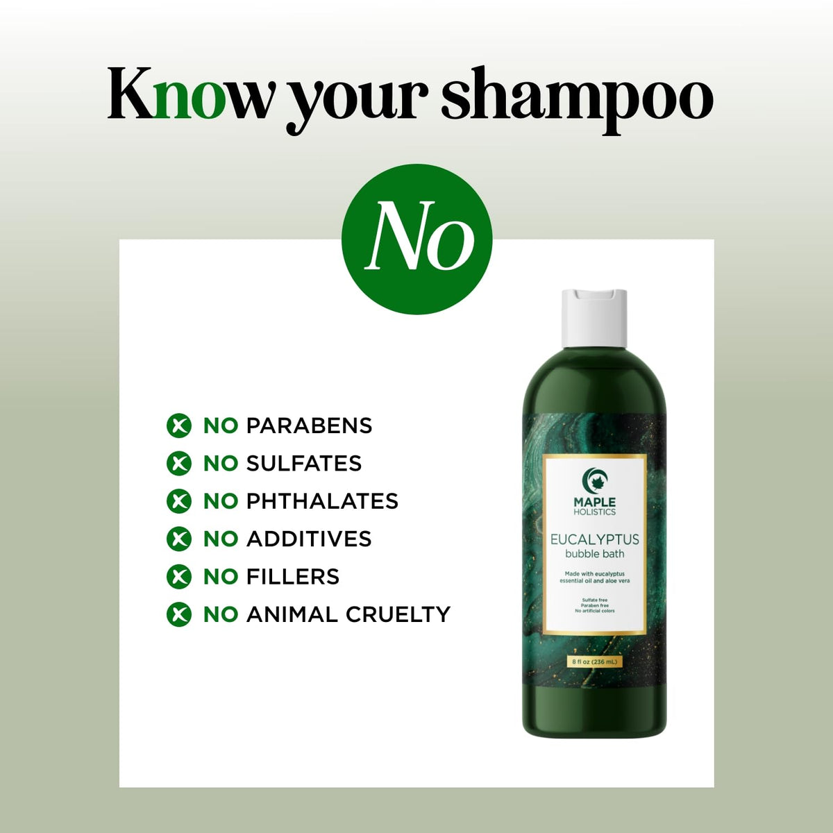 Maple Holistics eucalyptus bubble bath liquid texture