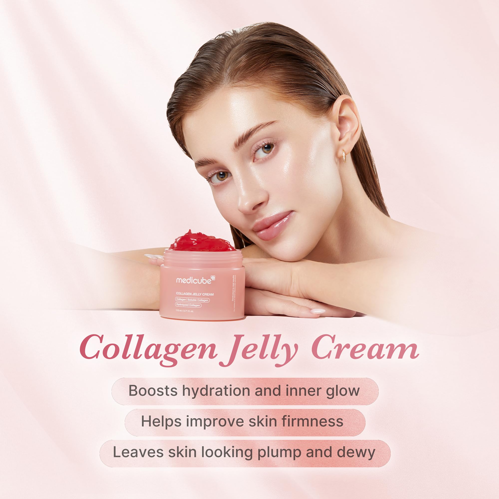 Medicube Korean skincare gel cream showing the open container lid and inner protective seal
