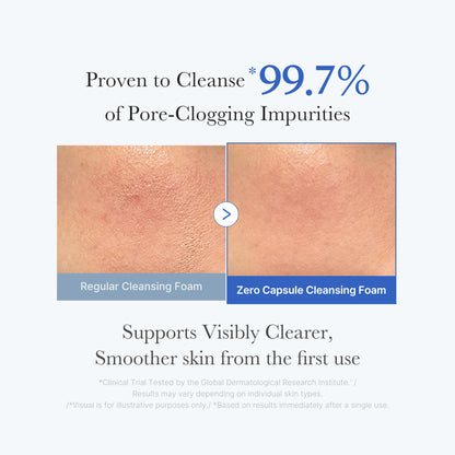 Texture of Medicube Zero Pore SA Clear Capsule Cleansing Foam