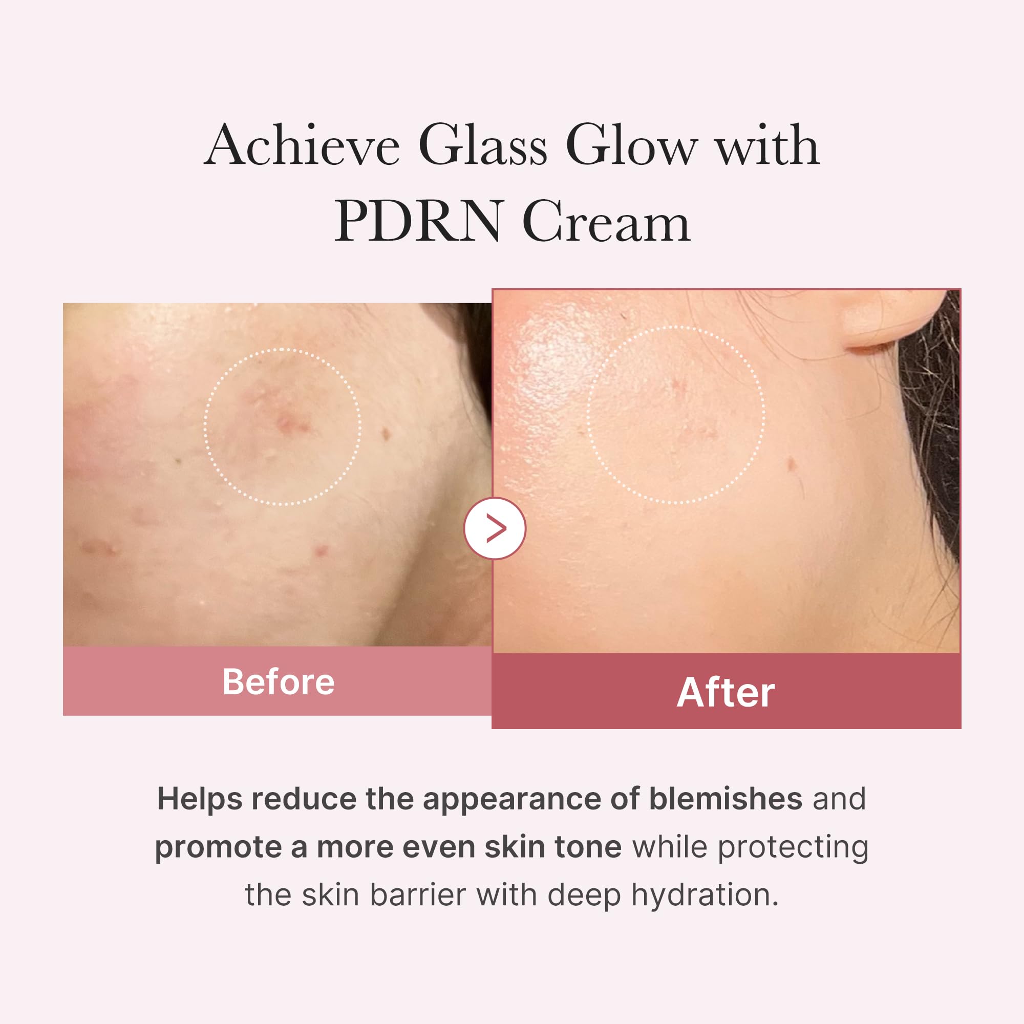 Korean glass skin moisturizer displaying the lightweight pink jelly texture swatch