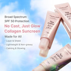 Medicube SPF 50 sunscreen showing texture swatch on hand