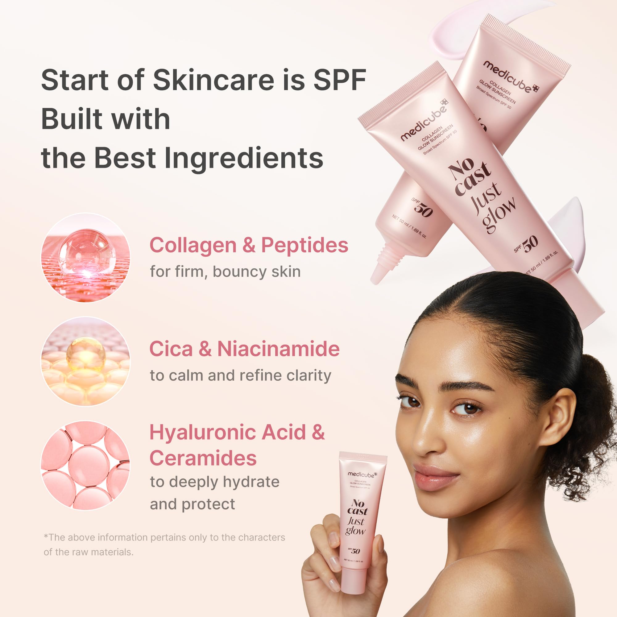 Texture of Medicube collagen sunscreen on hand