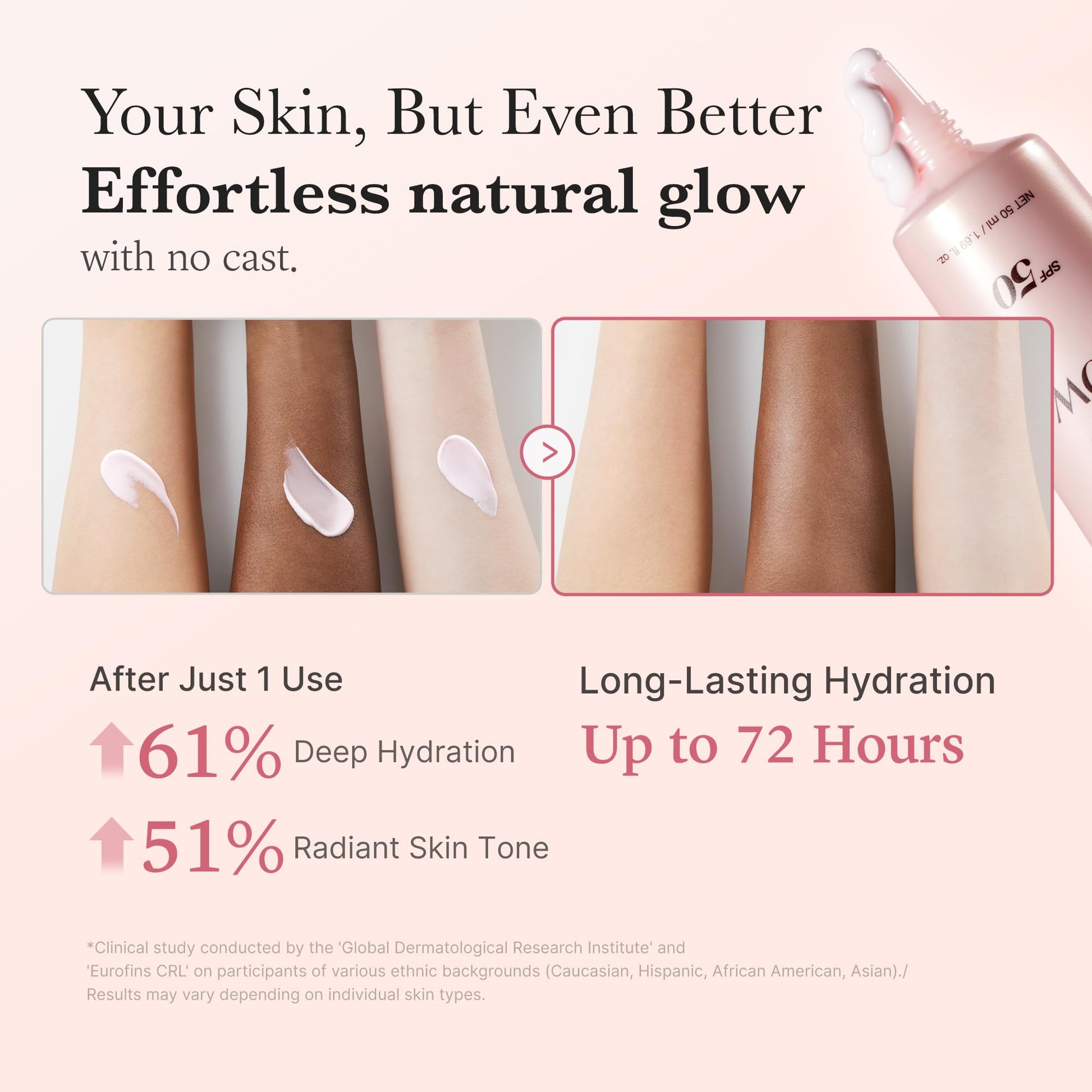 Medicube skincare bottle with glow finish
