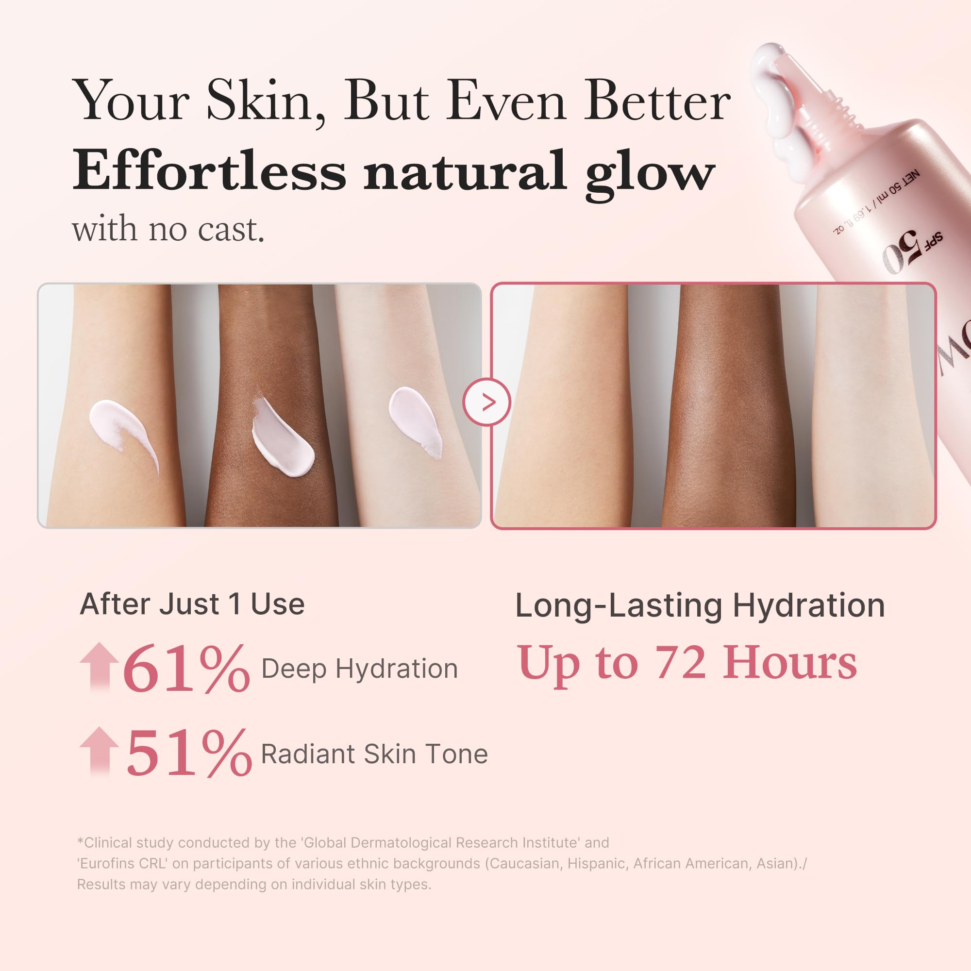 Medicube skincare bottle with glow finish