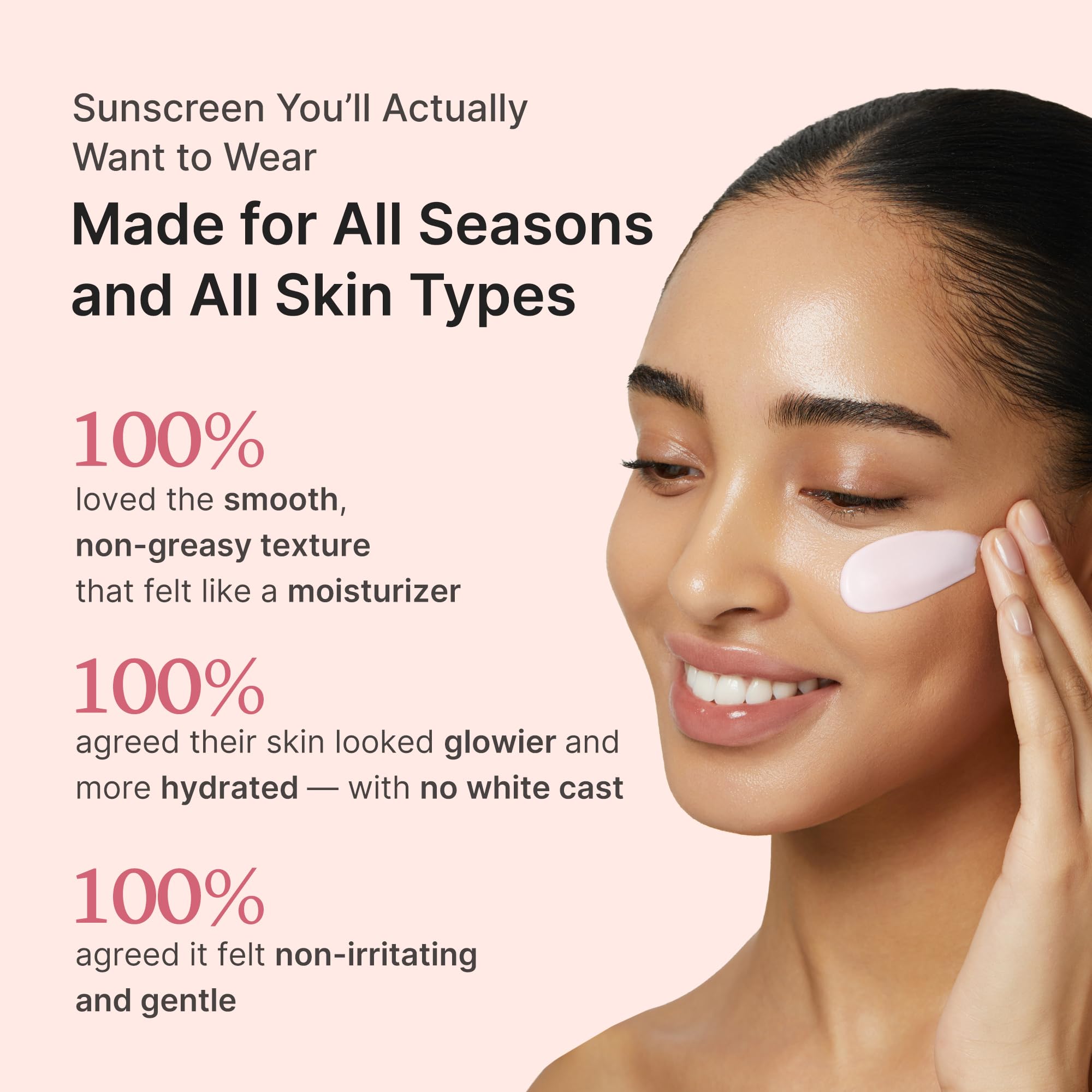 Detailed view of Medicube sunscreen application