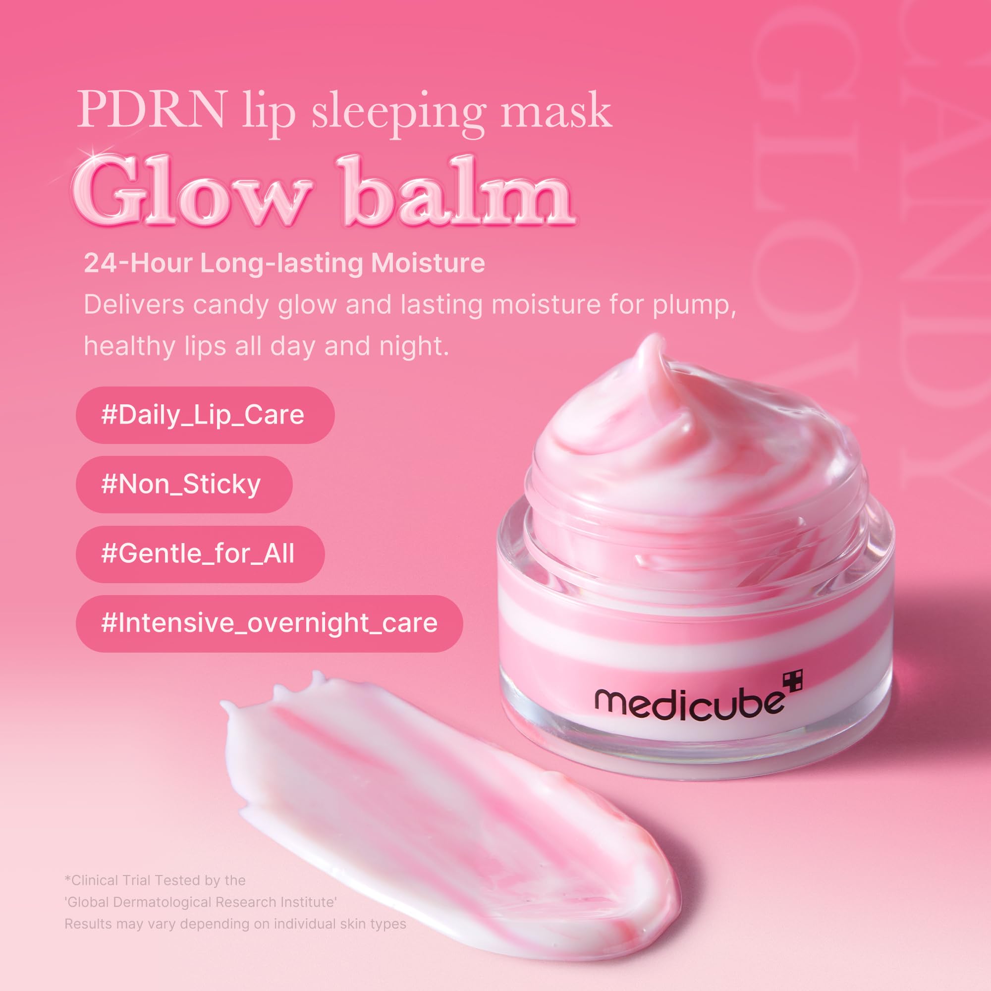 Medicube intensive lip treatment jar with cap off demonstrating the smooth melting formula