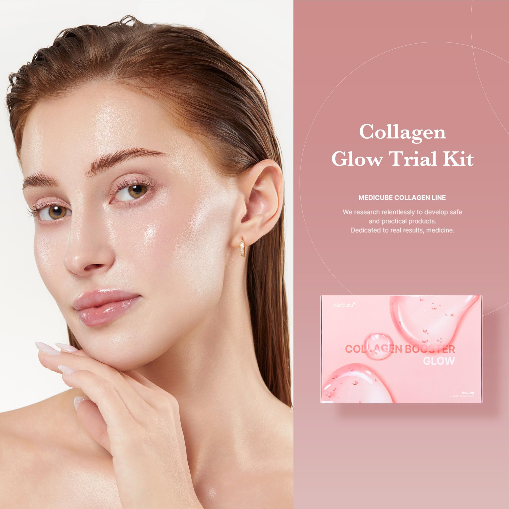 Medicube Triple Collagen Cream small jar showing the rich moisturizing formula for glowy skin.
