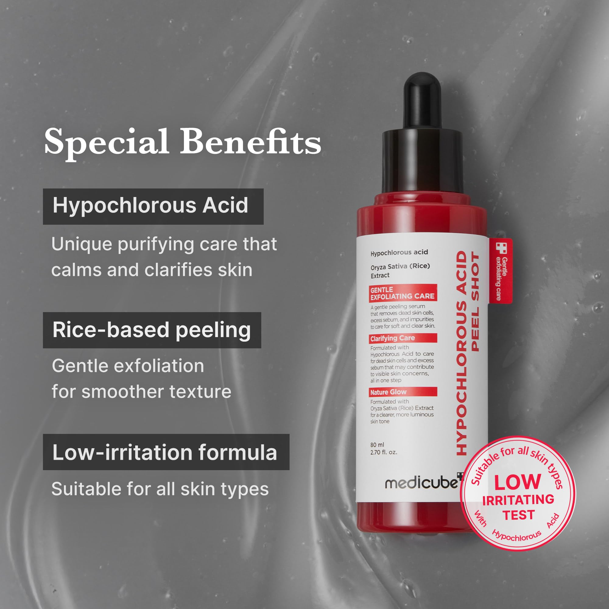 Medicube Hypochlorous Acid Rice Peel Shot skincare routine step