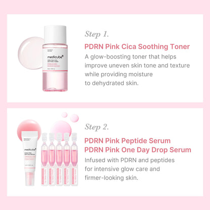Medicube Korean skincare hydrating toner and cream mini set