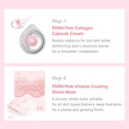 Complete Medicube glass glow mini skincare set arrangement
