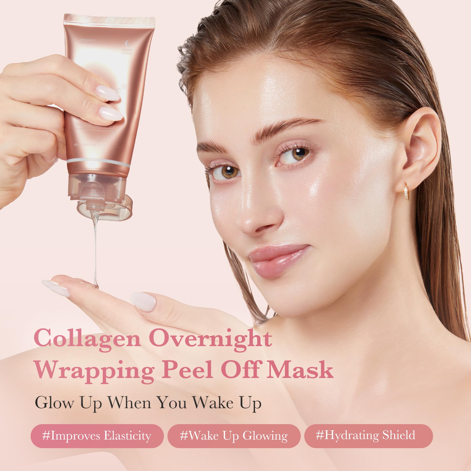 Korean skincare collagen night wrapping mask premium tube formula
