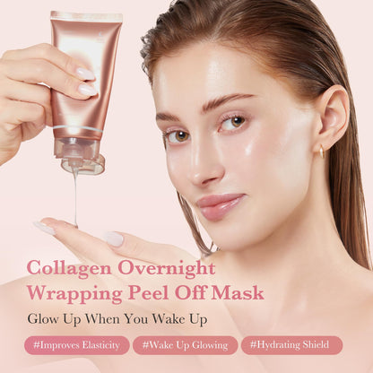 Korean skincare collagen night wrapping mask premium tube formula