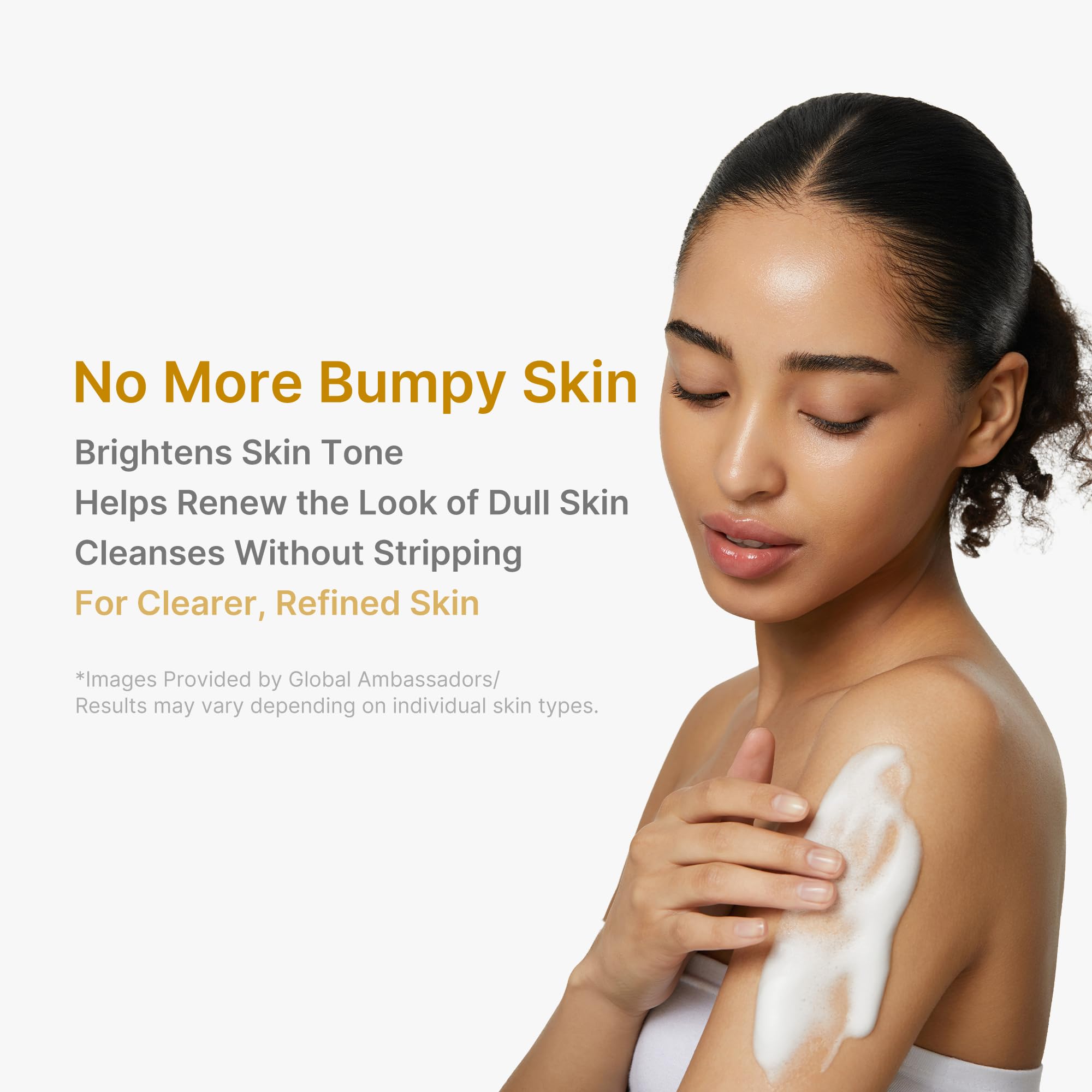 Texture demonstration of Medicube Kojic Acid and Turmeric shower gel