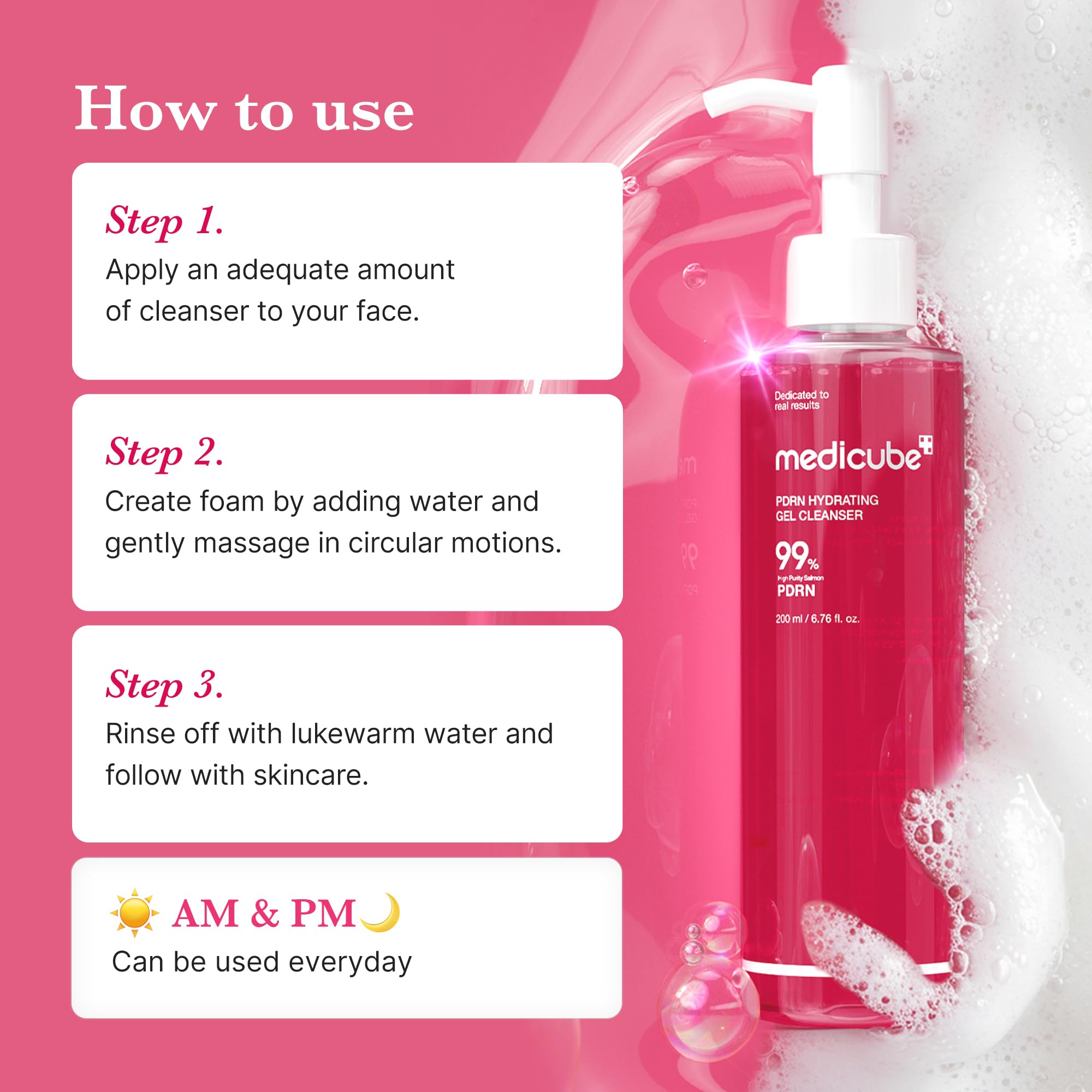 Pump mechanism detail of Medicube jelly to foam cleanser
