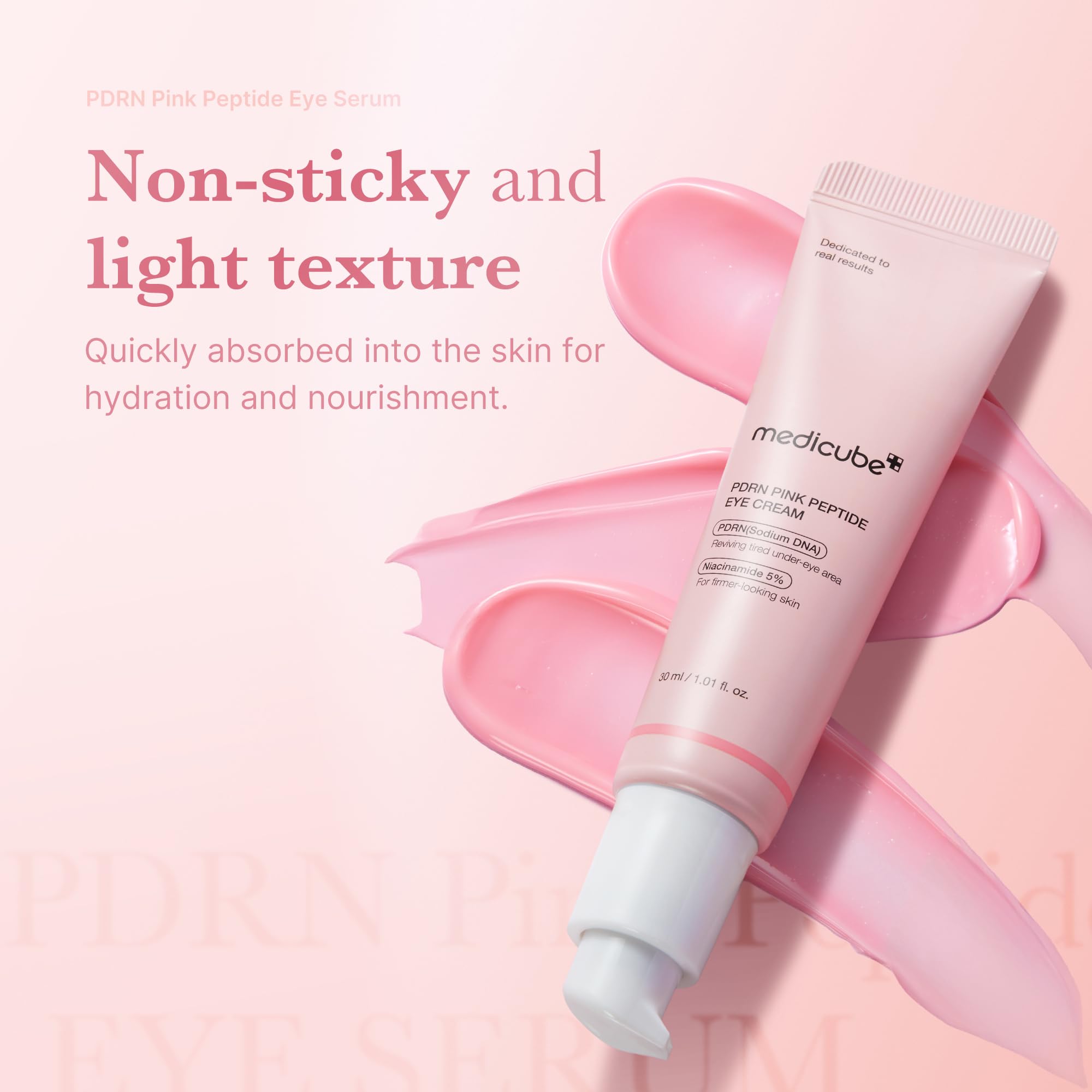 Medicube premium eye serum with salmon DNA application on sensitive skin