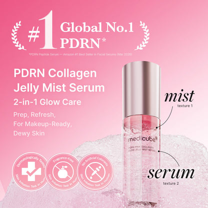 Medicube jelly mist serum bottle texture close up