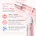 Medicube PDRN Pink Collagen Glow Jelly Mist Serum ingredient highlight label view