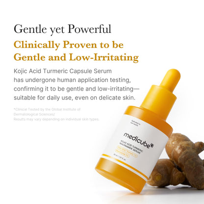 Professional studio shot of Medicube serum for dark spot treatment