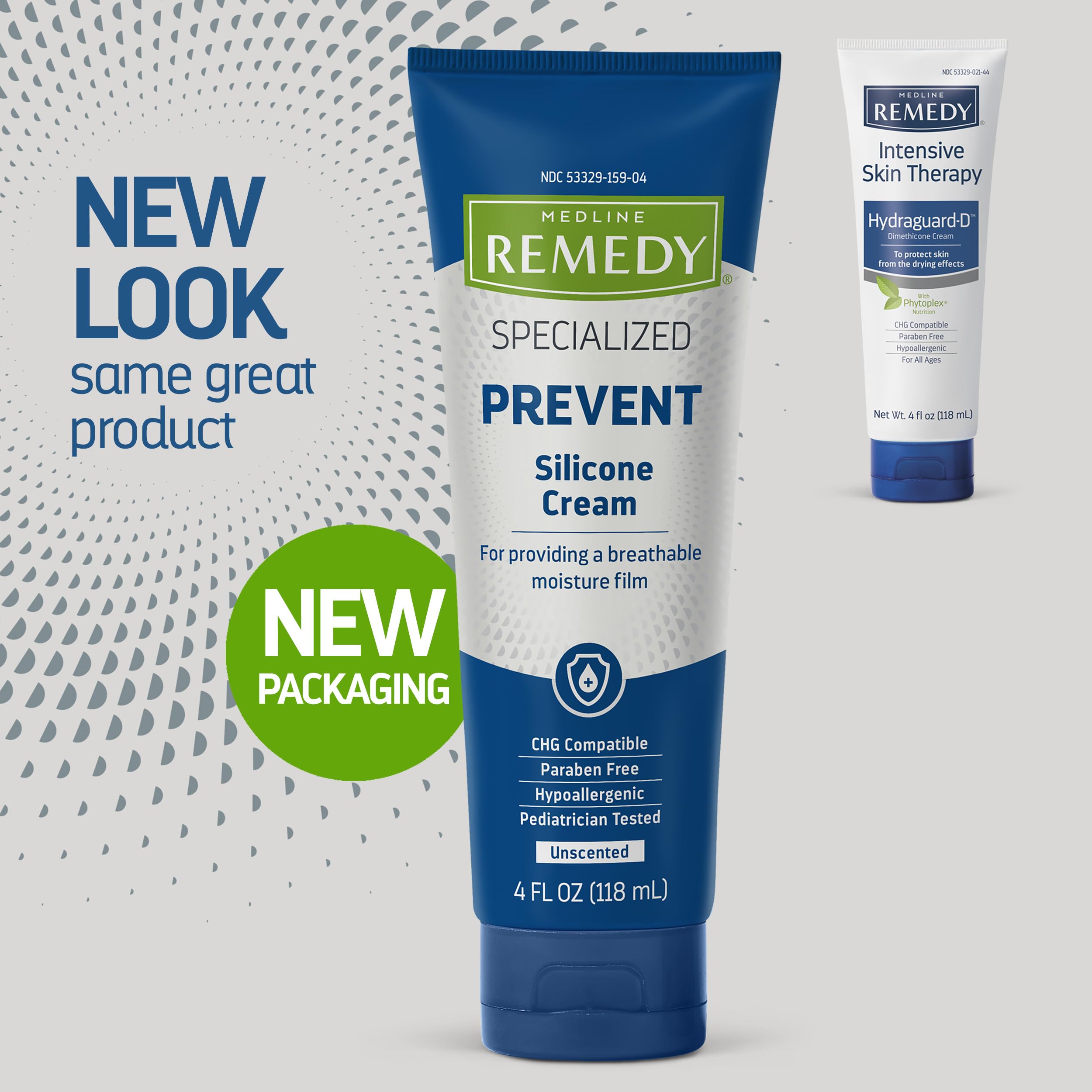 Medline Remedy unscented barrier cream tube showing active dimethicone ingredient info