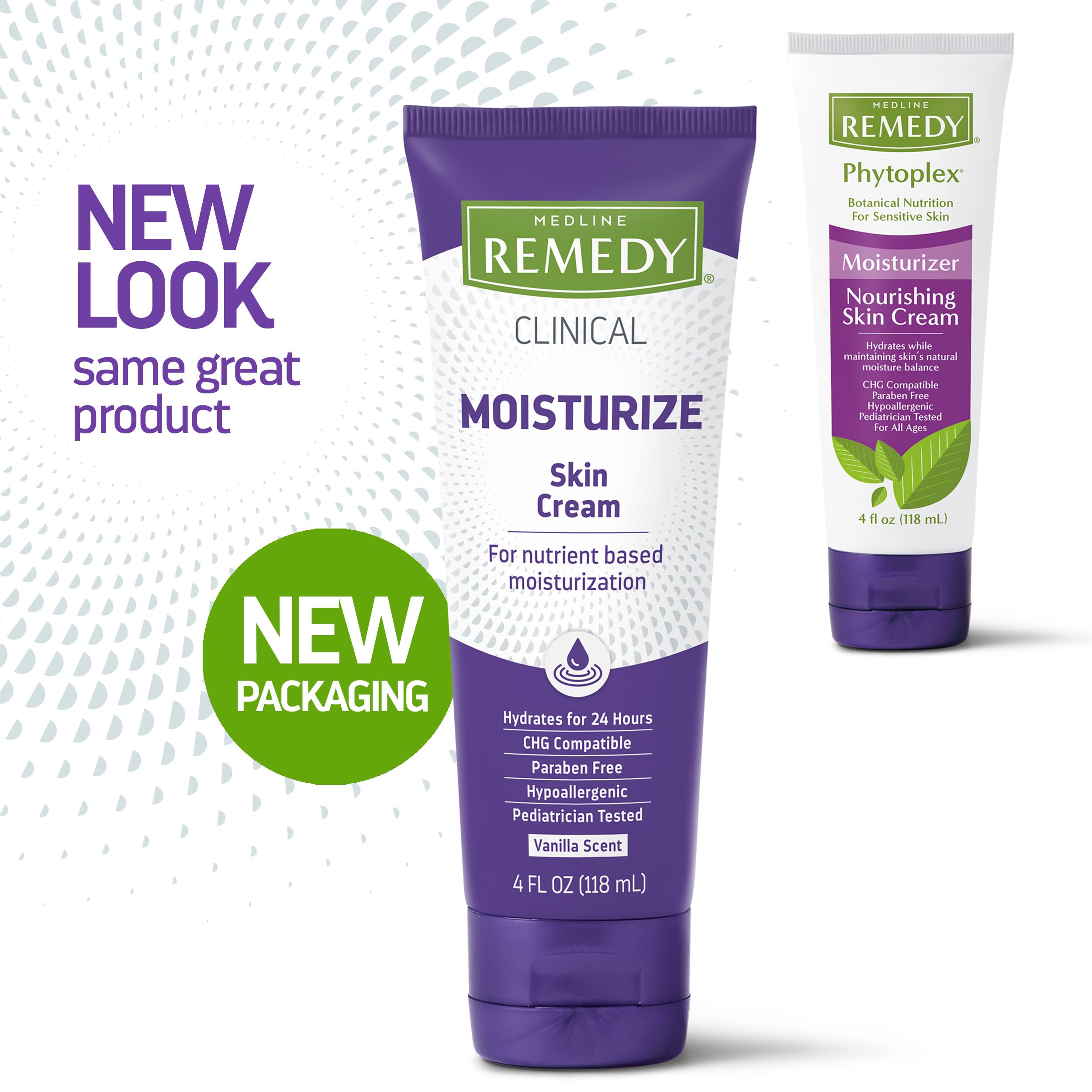 Medline Remedy Phytoplex skin moisturizer four fluid ounce twin pack on a clean background.