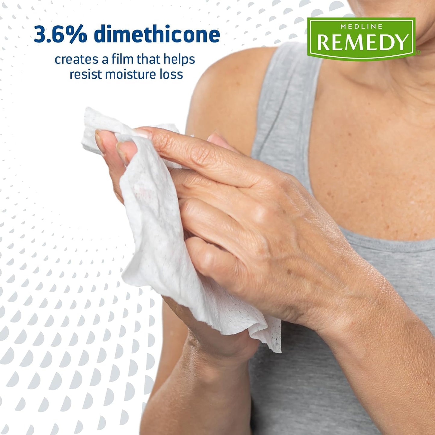 Medline Remedy barrier cloths in a stack of 8 count pack