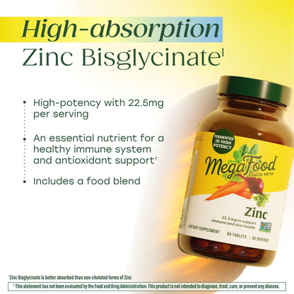 Vegan certified non GMO zinc dietary supplement for skin tissue repair and antioxidant defense