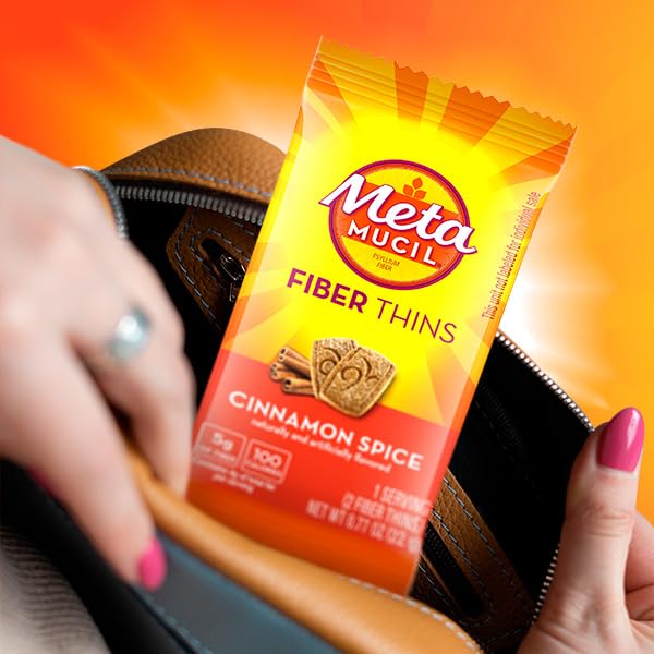 Metamucil Fiber Thins serving suggestion with water
