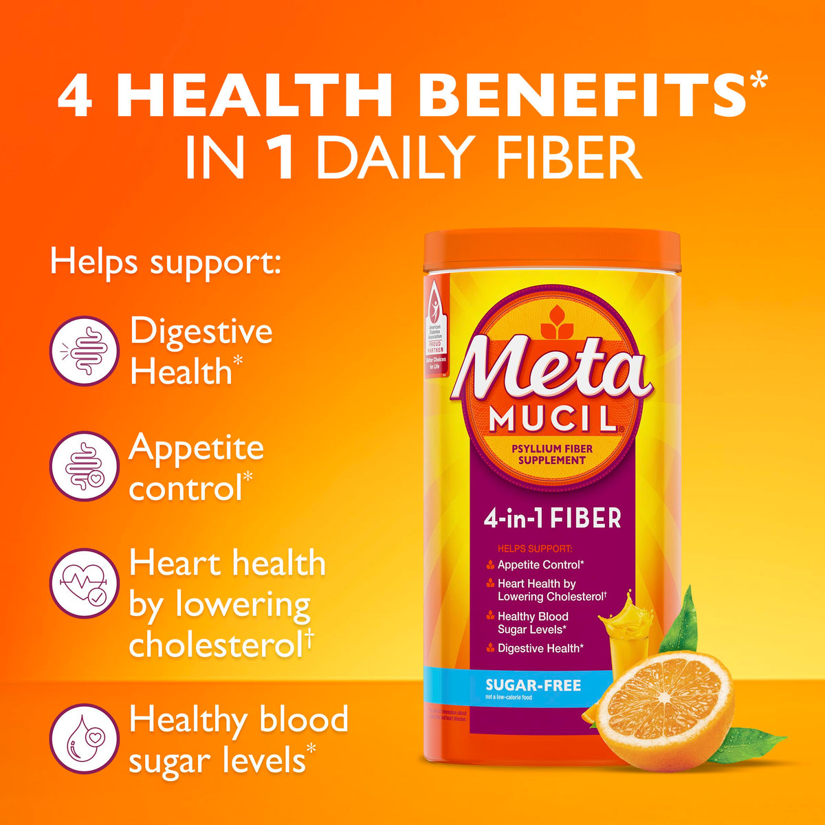 Metamucil sugar-free fiber supplement powder 180 servings