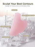 Pink heart shaped facial massage tool showing smooth polished surface