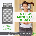 Detailed view of stimulation spikes on Gaiam mat