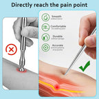 Side profile of the 5.1 inch portable stainless steel reflexology pen