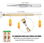 Complete 24K gold-plated ear seeds kit packaging and contents