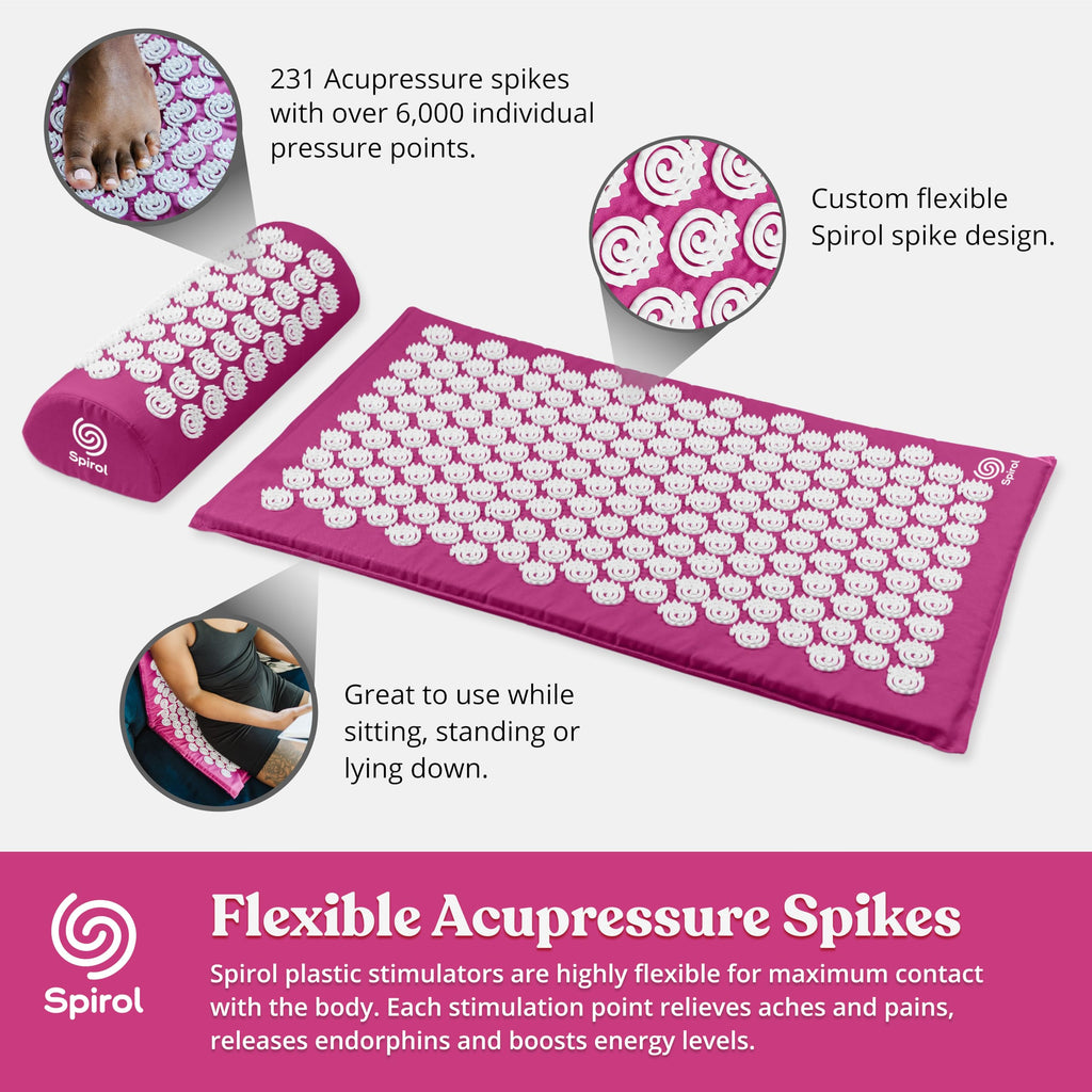 Kanjo Spirol Acupressure Pillow detail view for neck support