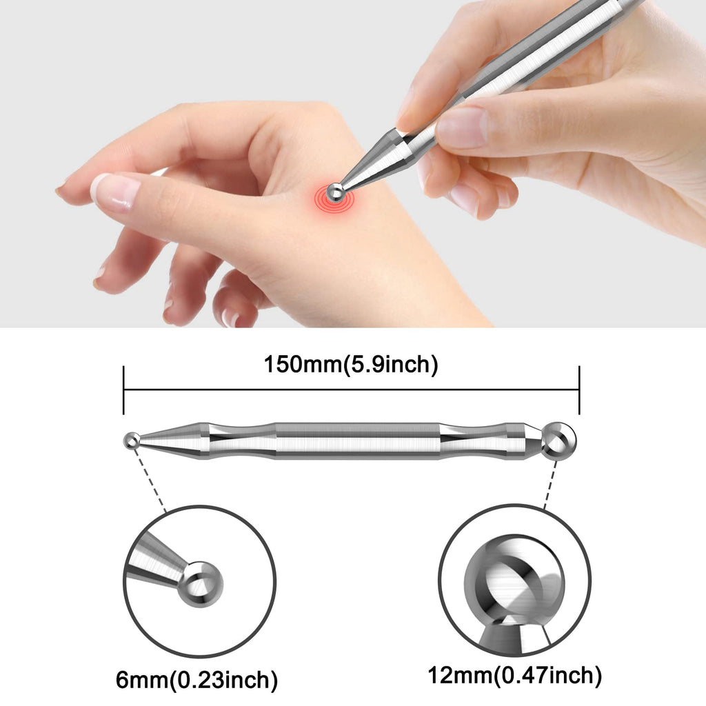 Melonsun acupuncture pen positioned for neck and shoulder pain relief
