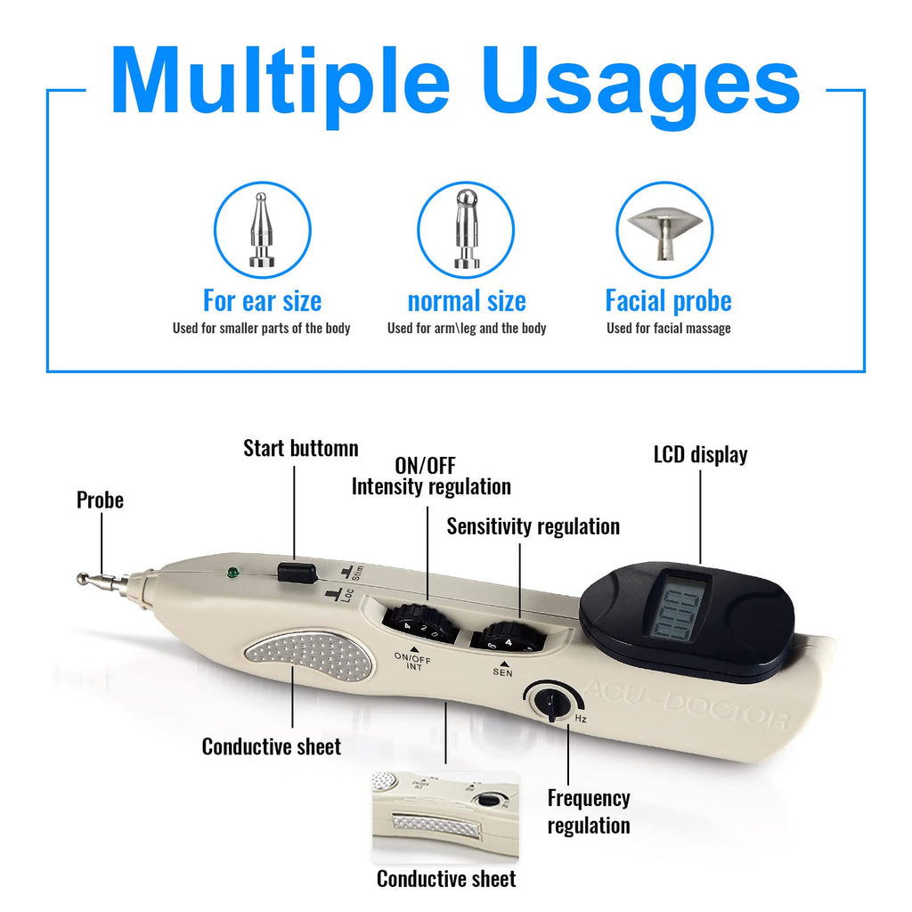 Wanna-Store Heswea electronic acupuncture pen packaging and included accessories