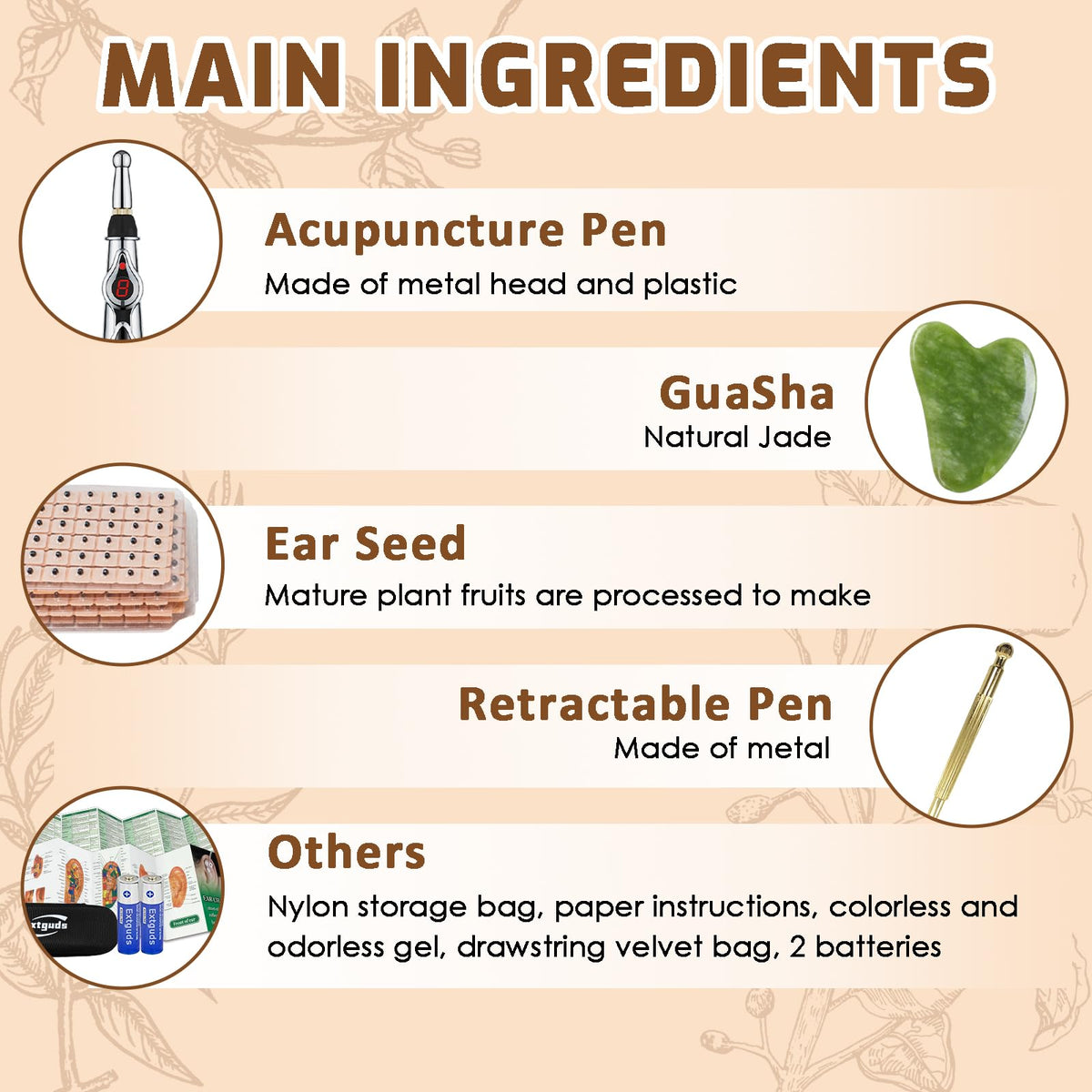 Complete packaging and accessories included in the acupuncture super set