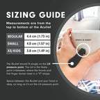 Aculief X-Small size clip demonstrated on hand