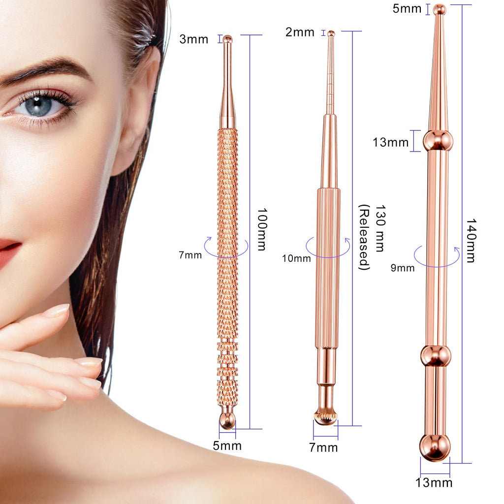 Livronic metal face massager shown on jawline
