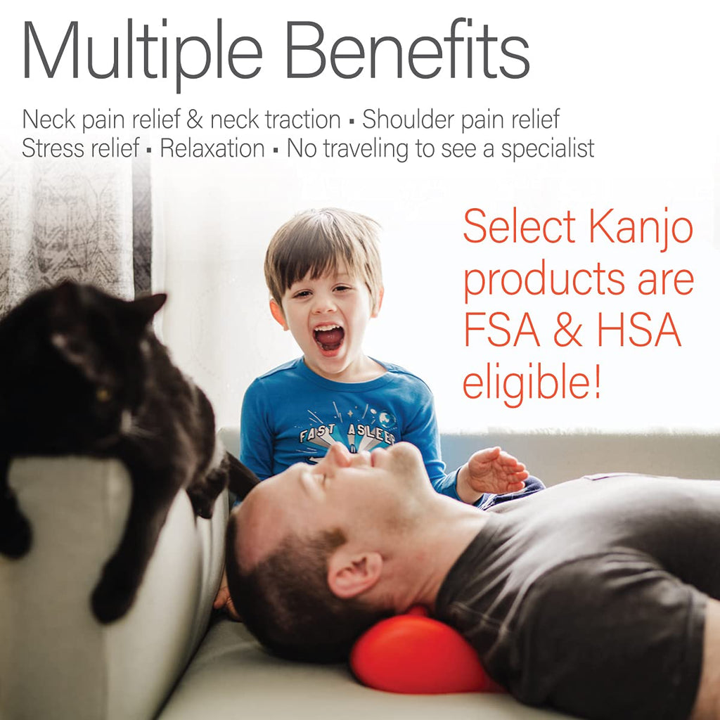 Kanjo neck and shoulder relaxer therapeutic device
