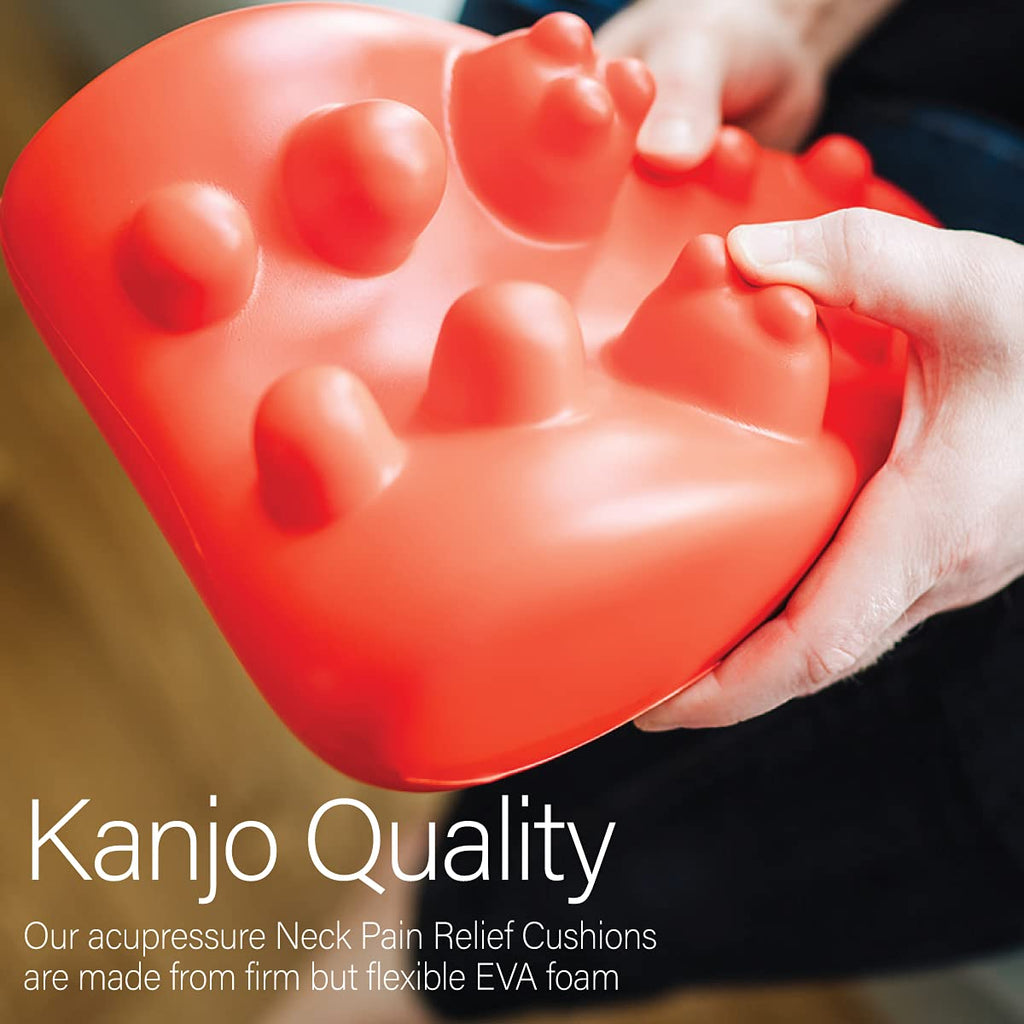 Kanjo blue acupressure pillow ergonomic shape