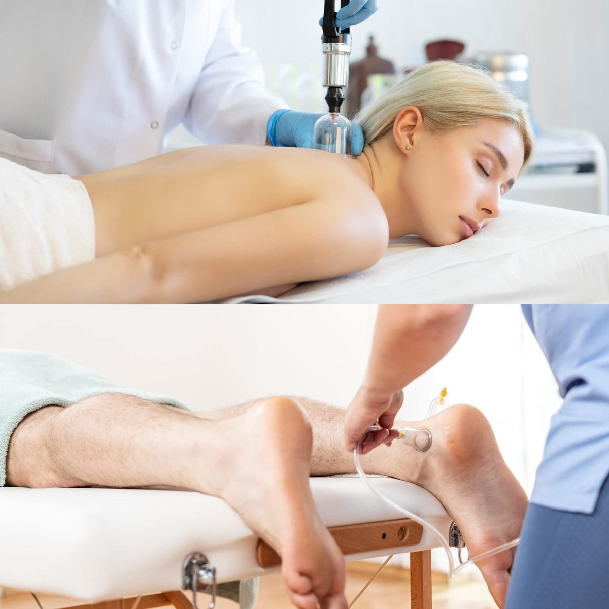 Full collection of massaging gels and instructional acupoint charts included in the set