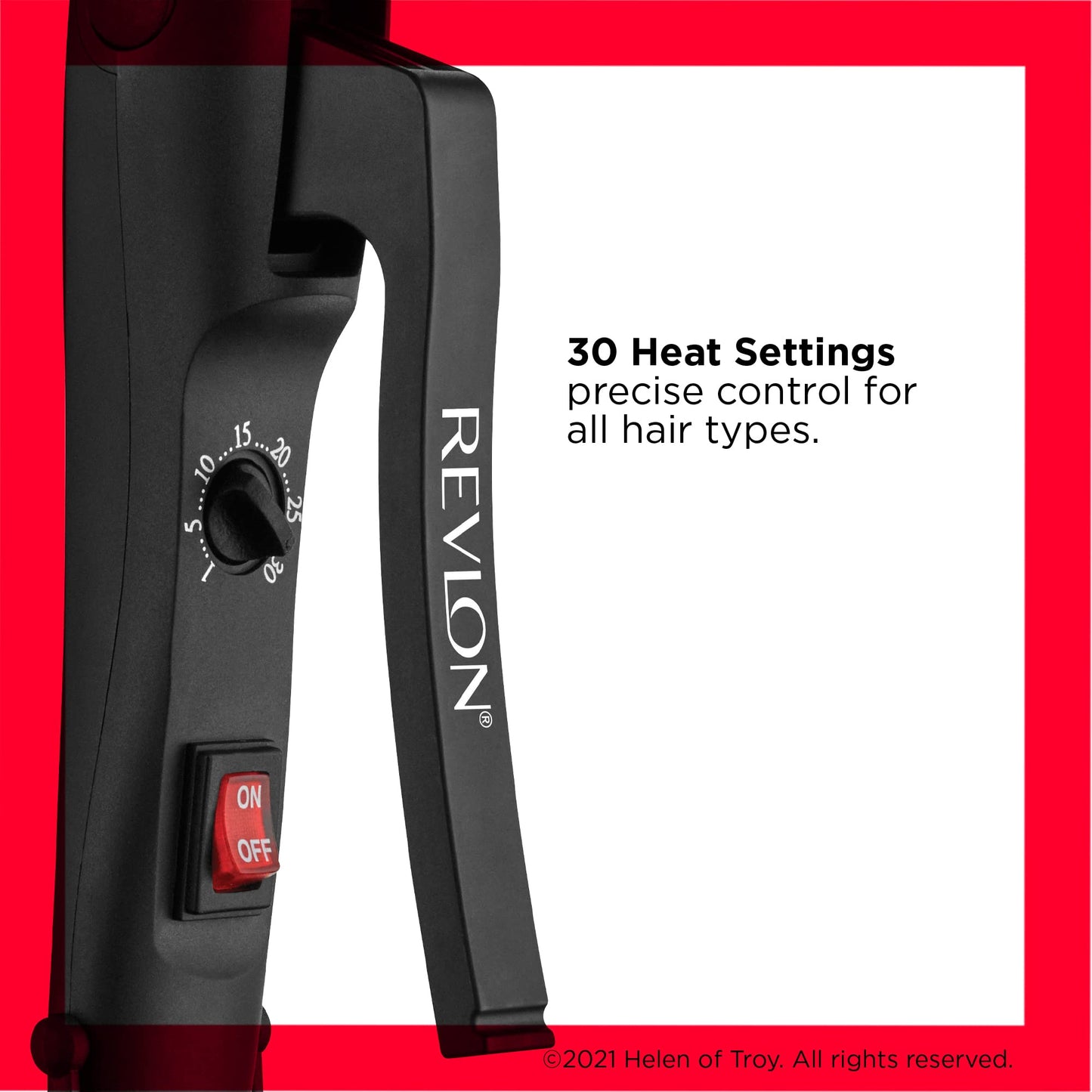 Revlon triple barrel beach wave iron showing the locking ring mechanism for easy storage