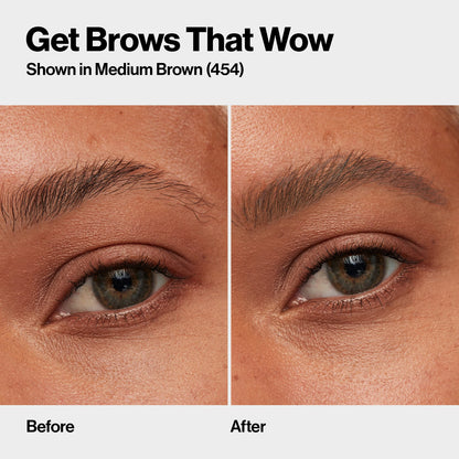 Revlon micro eyebrow pencil shade 454 swatch color demonstration
