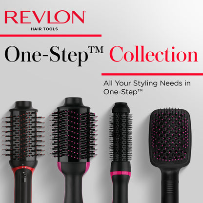 Revlon One-Step blow dryer brush side angle view highlighting the ergonomic styling grip.