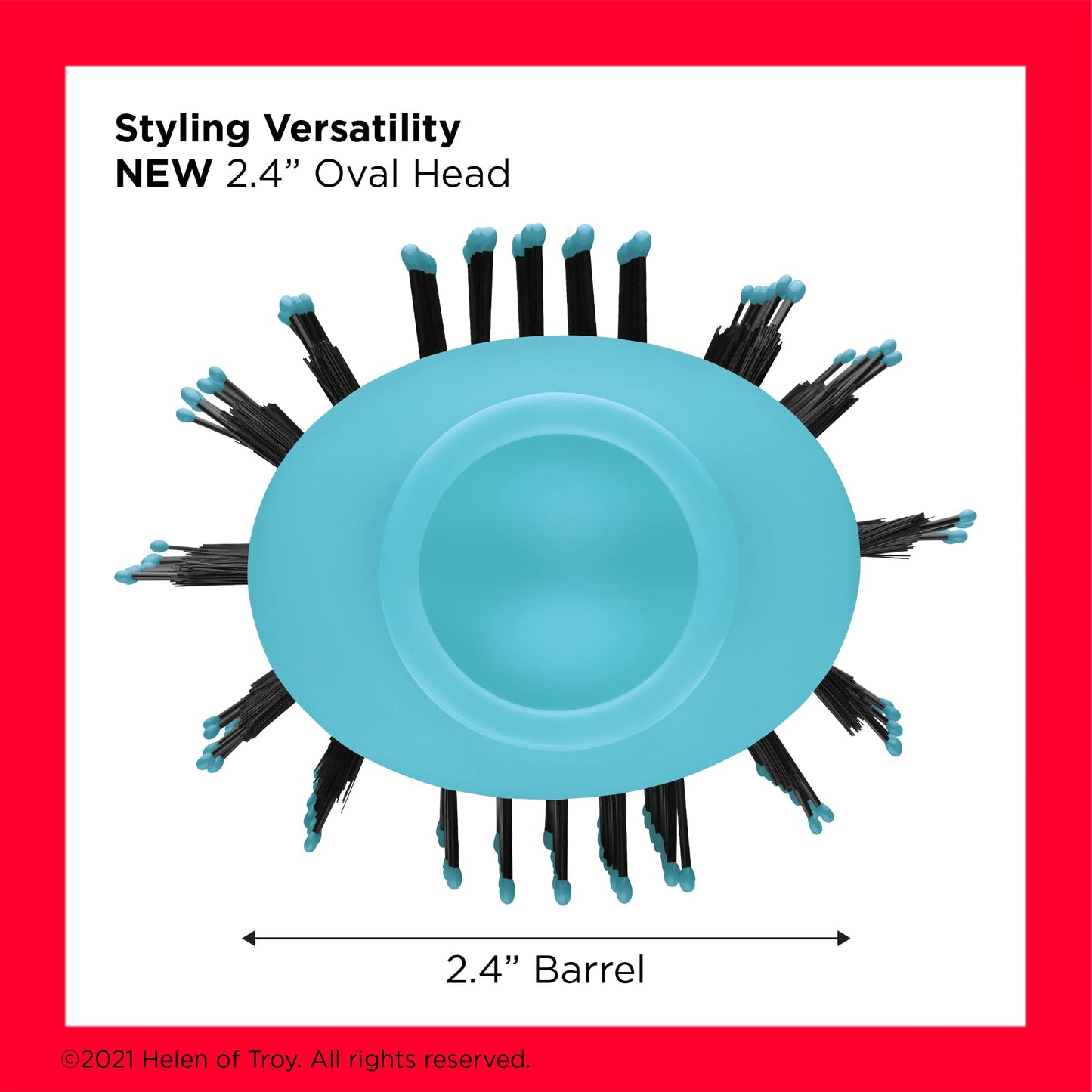 The sleek ergonomic handle and heat speed control dial of the Revlon styling tool.
