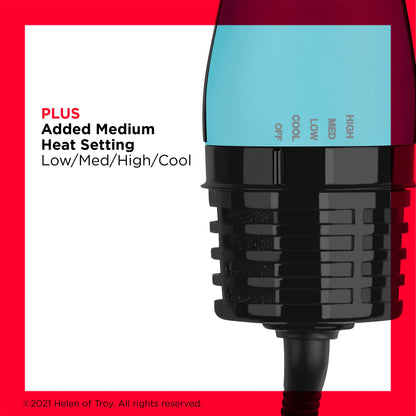 Revlon One Step Volumizer Plus 2.0 hair dryer brush disassembled showing the travel friendly detachable mechanism.