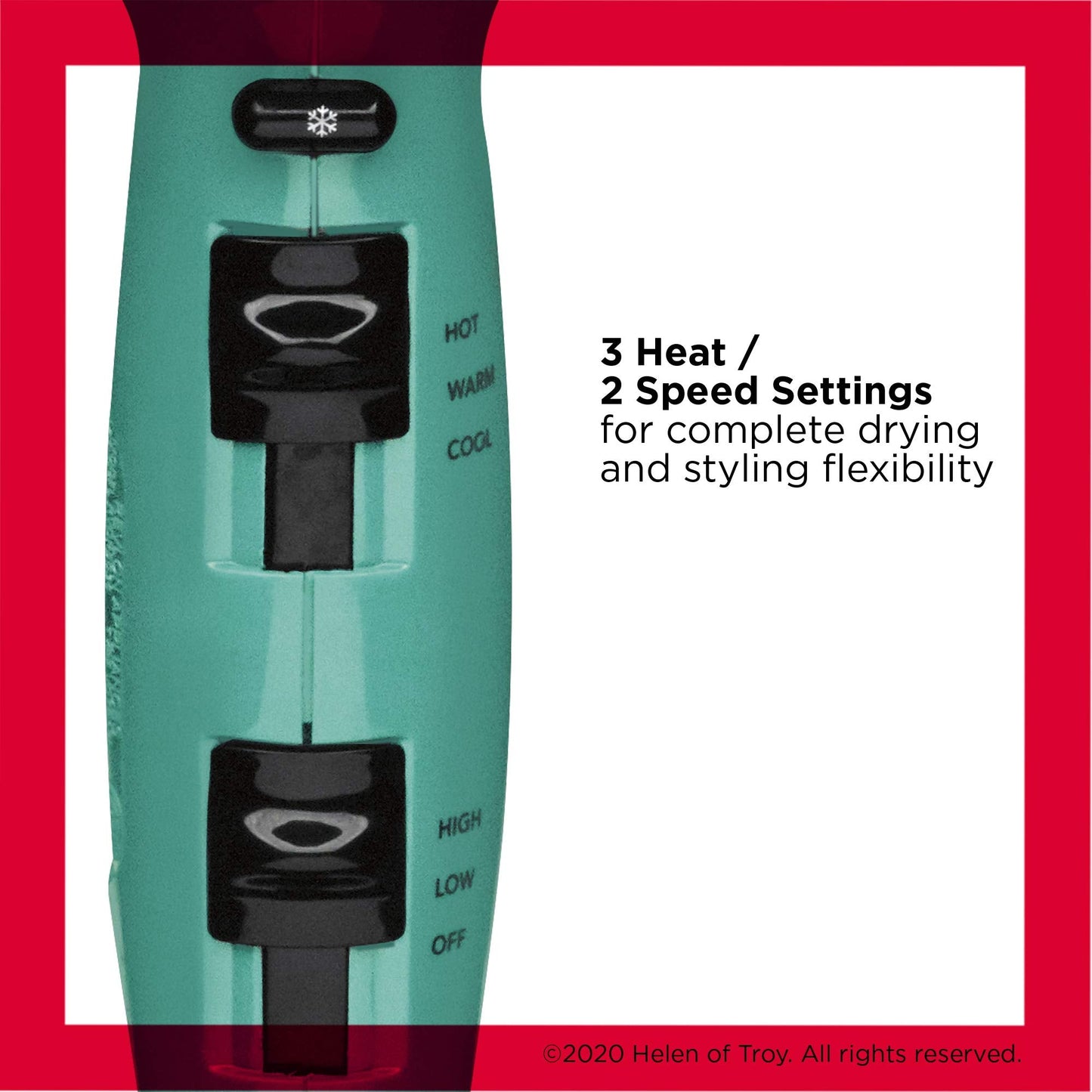 Revlon ionic styling dryer showcasing the precise air flow concentrator nozzle attachment